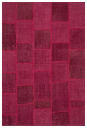 Mixed Over Dyed Kilim Patchwork Unique Rug 6'6'' x 9'10'' ft 199 x 300 cm