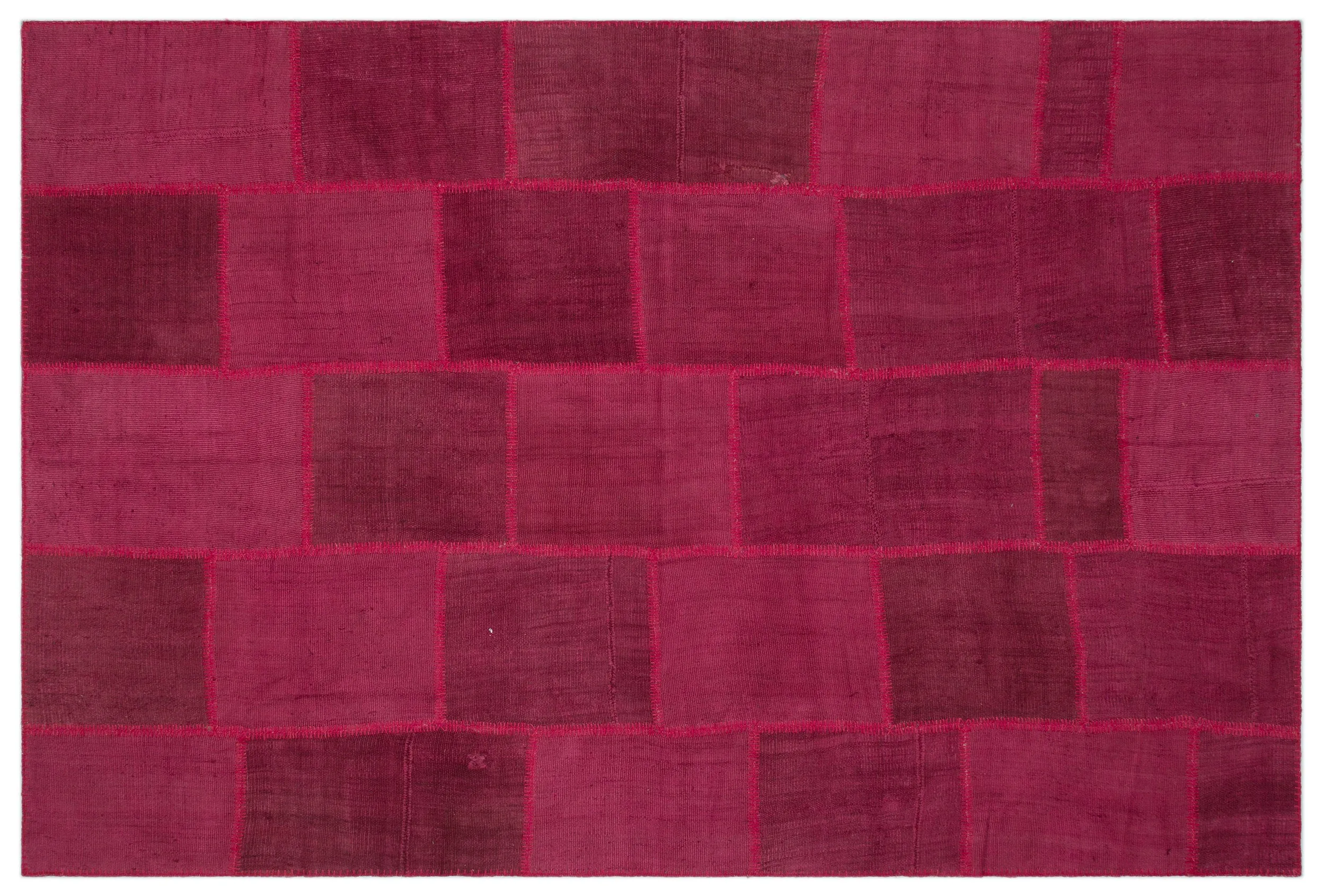 Mixed Over Dyed Kilim Patchwork Unique Rug 6'6'' x 9'10'' ft 199 x 300 cm