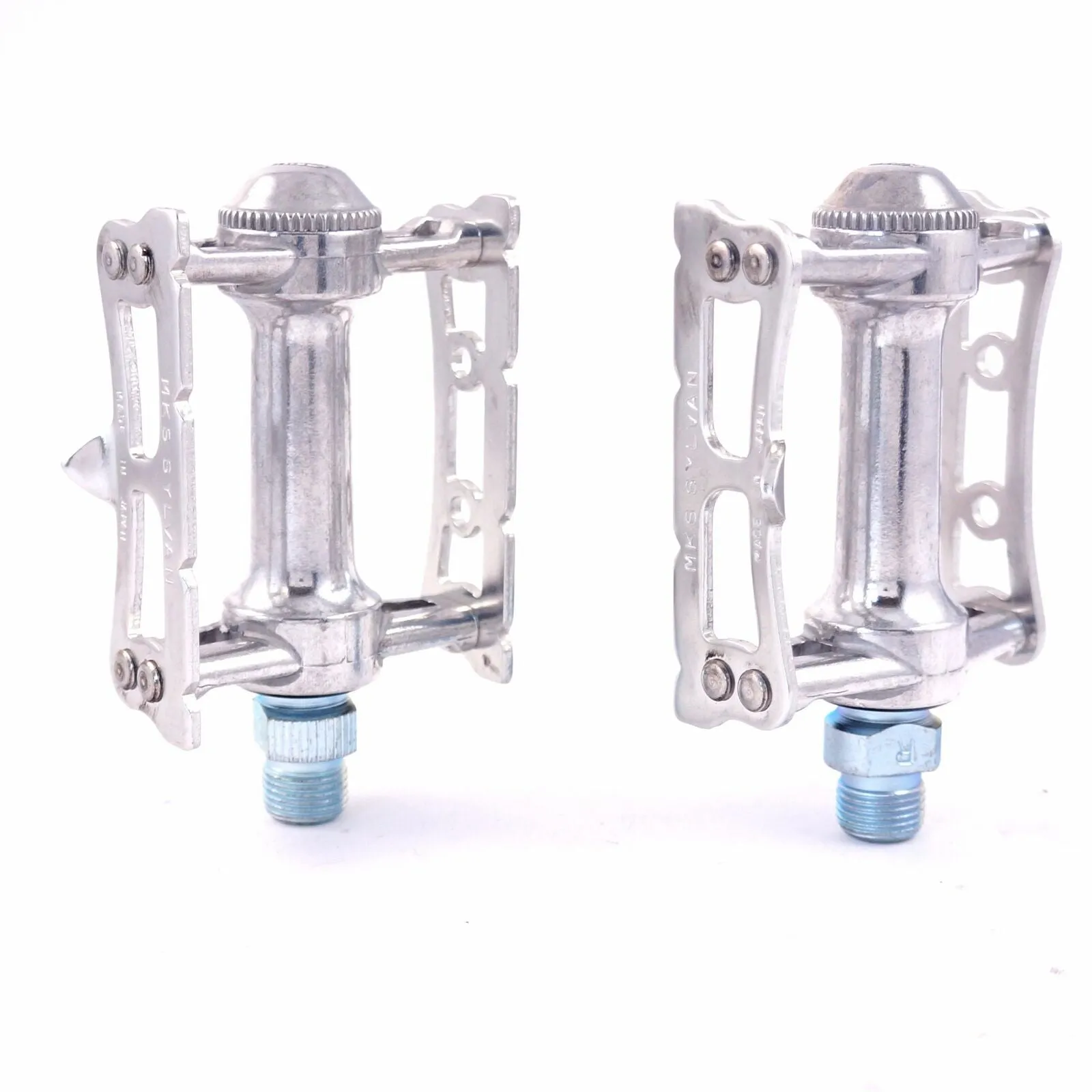 MKS Sylvan Track Alloy City Classic Toe Clip Compatible Bicycle Pedal - Silver