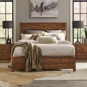 Montauk Solid Wood Bed Grain Wood Furniture Color: Rustic Walnut Size: King
