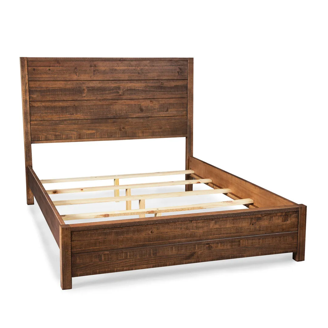 Montauk Solid Wood Bed Grain Wood Furniture Color: Rustic Walnut Size: King