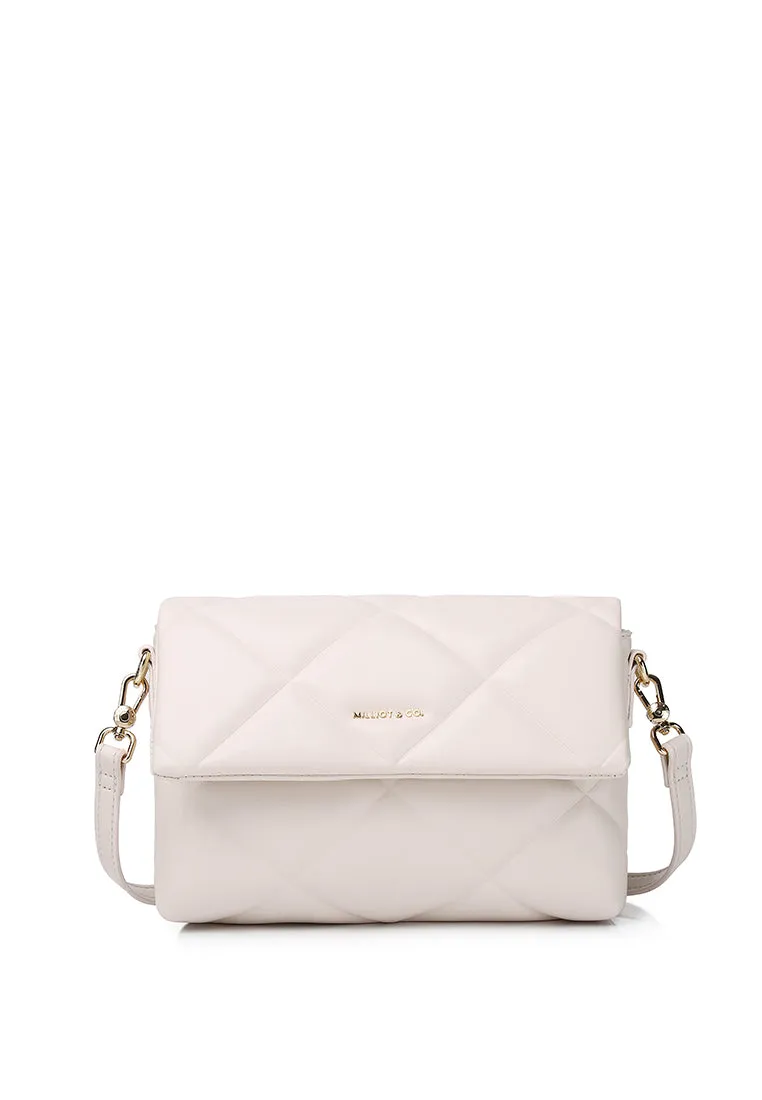 Moon Like U Quilted Flap Crossbody (Cornsilk)