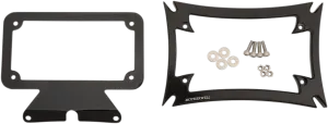 Motherwell MWL-862-GB-OR1 Maltese License Plate Frame with Backing Plate - Gloss Black