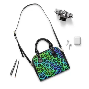 Multicolored Leopard Print Shoulder Handbag