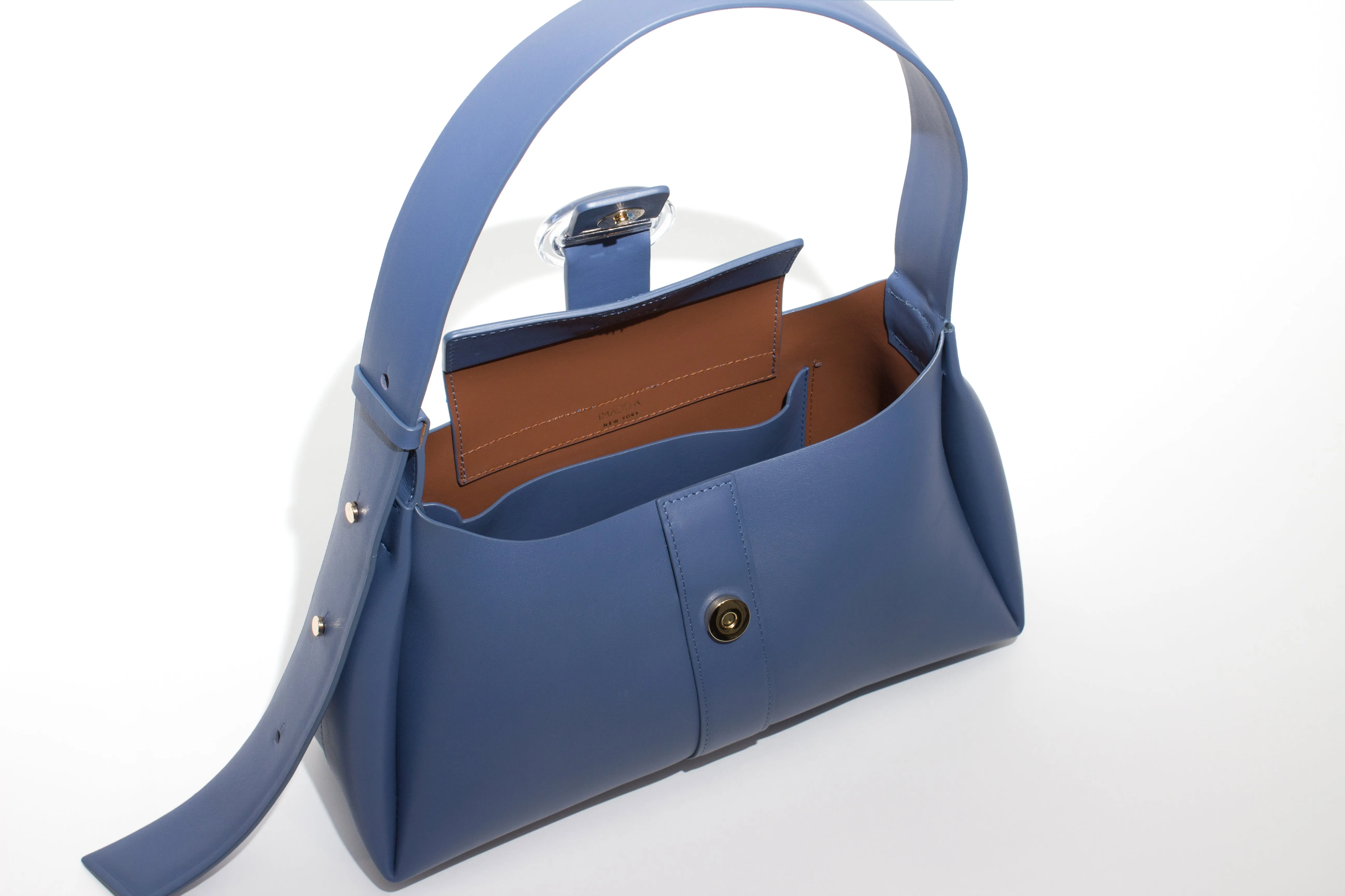 Nº47 Lucite Buckle Shoulder - Bleu