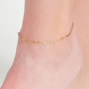 Narelle Waterproof Paperclip Anklet