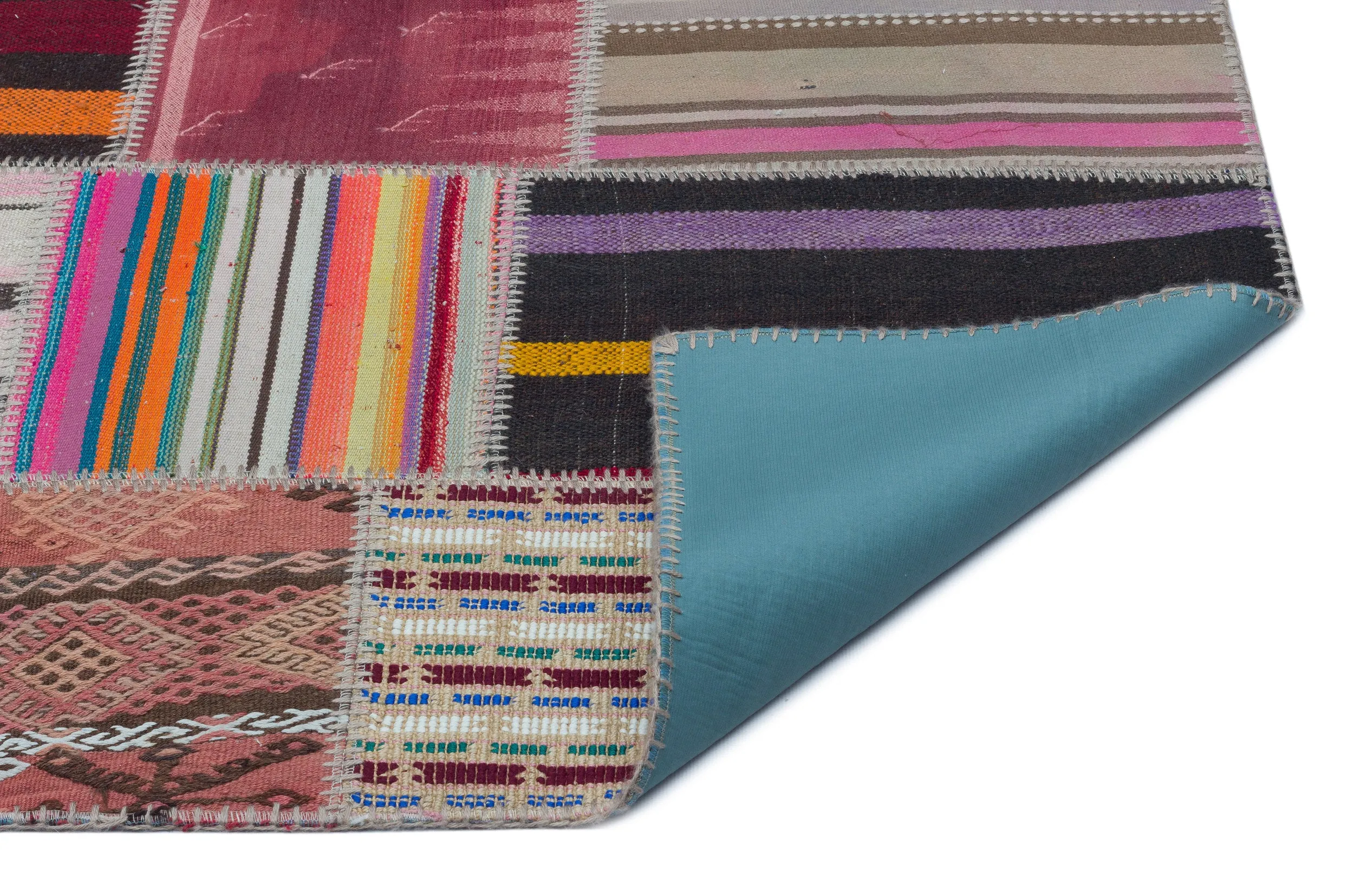 Naturel Over Dyed Kilim Patchwork Unique Rug 4'0'' x 5'12'' ft 122 x 182 cm