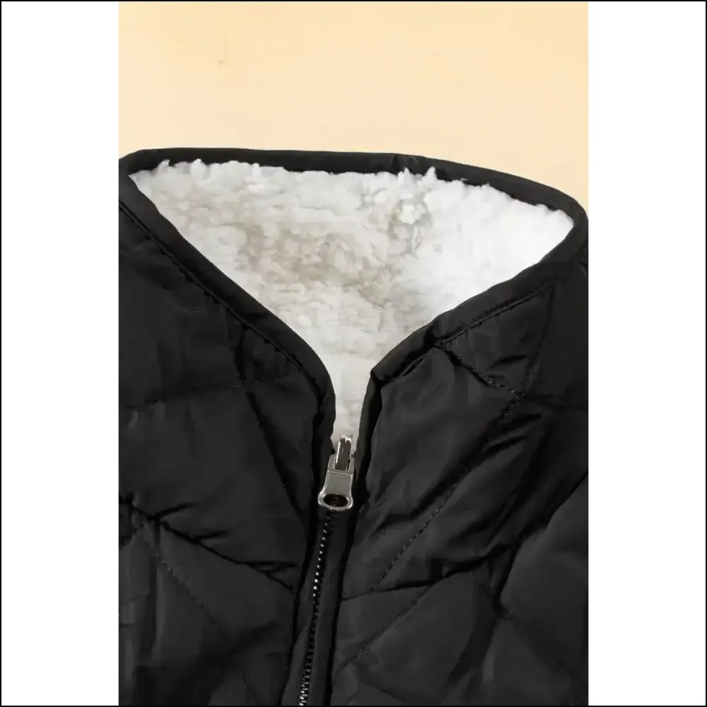 Needful Things: Cozy Black Quilted Fleece Vest - so Cozy  🖤