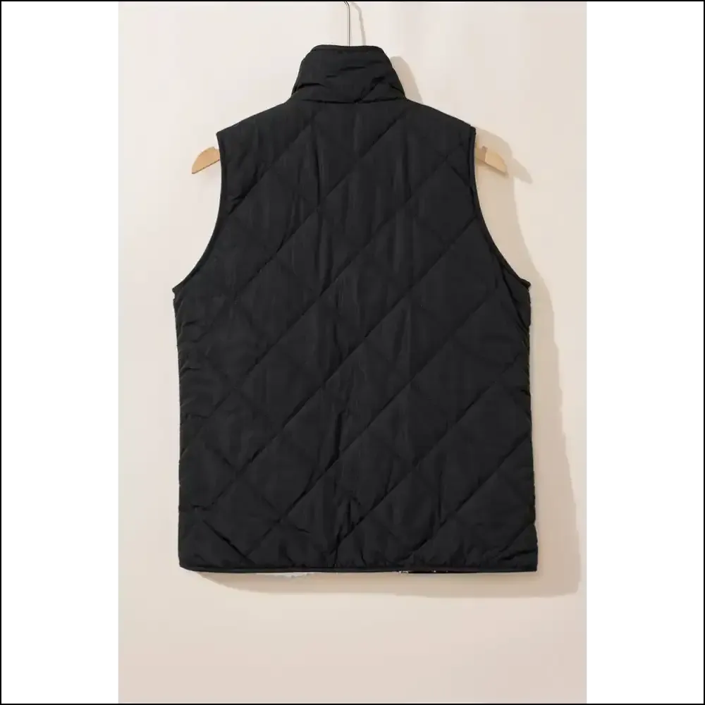 Needful Things: Cozy Black Quilted Fleece Vest - so Cozy  🖤