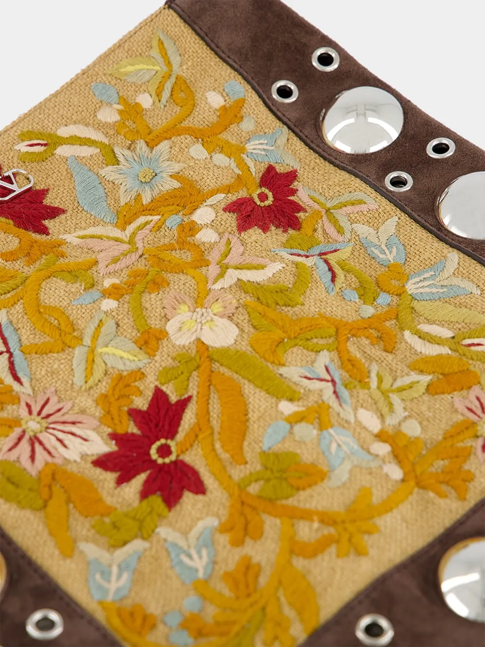 Nellcôte Embroidered Shoulder Bag with Fringes