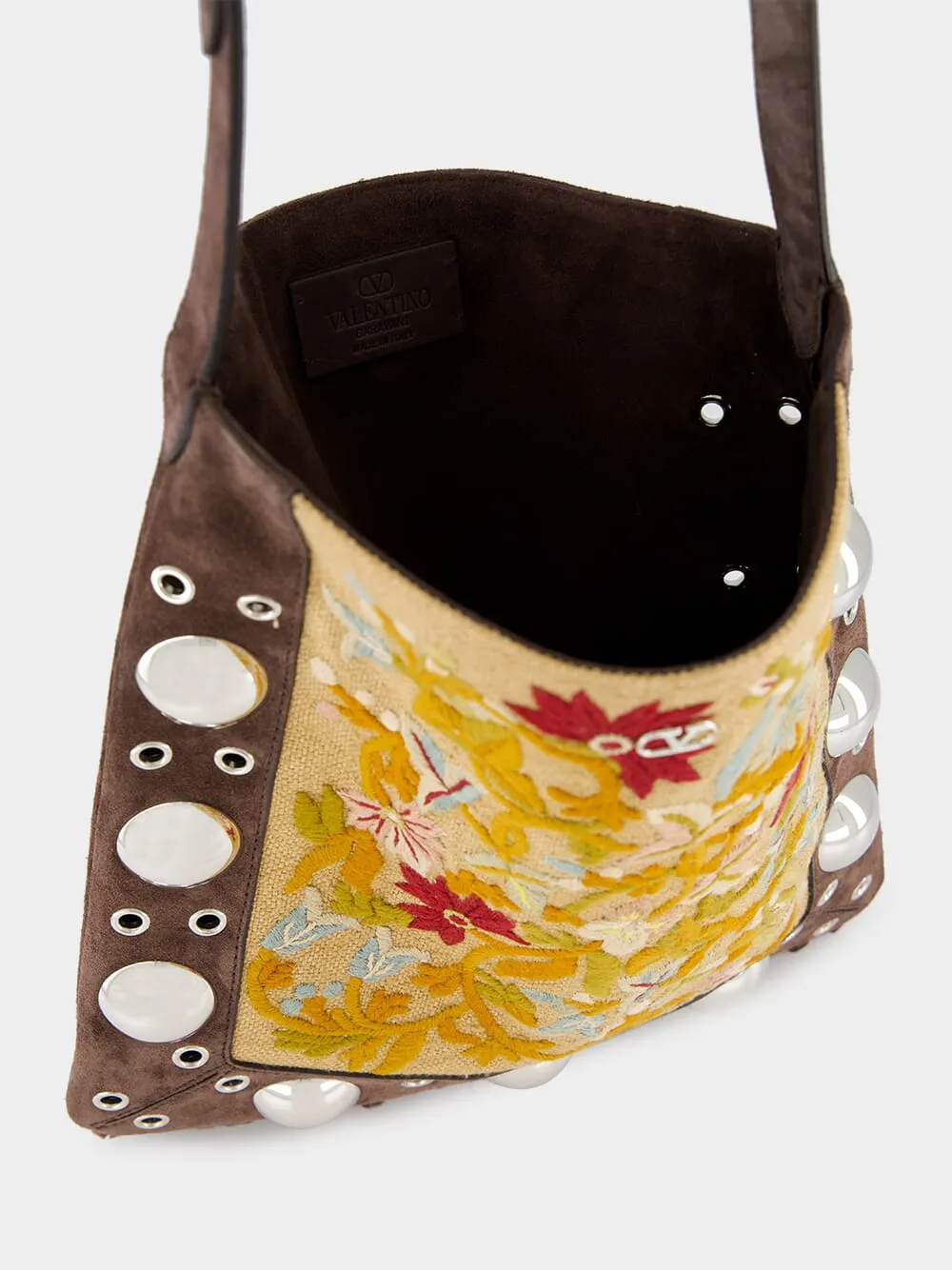 Nellcôte Embroidered Shoulder Bag with Fringes