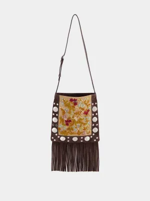 Nellcôte Embroidered Shoulder Bag with Fringes