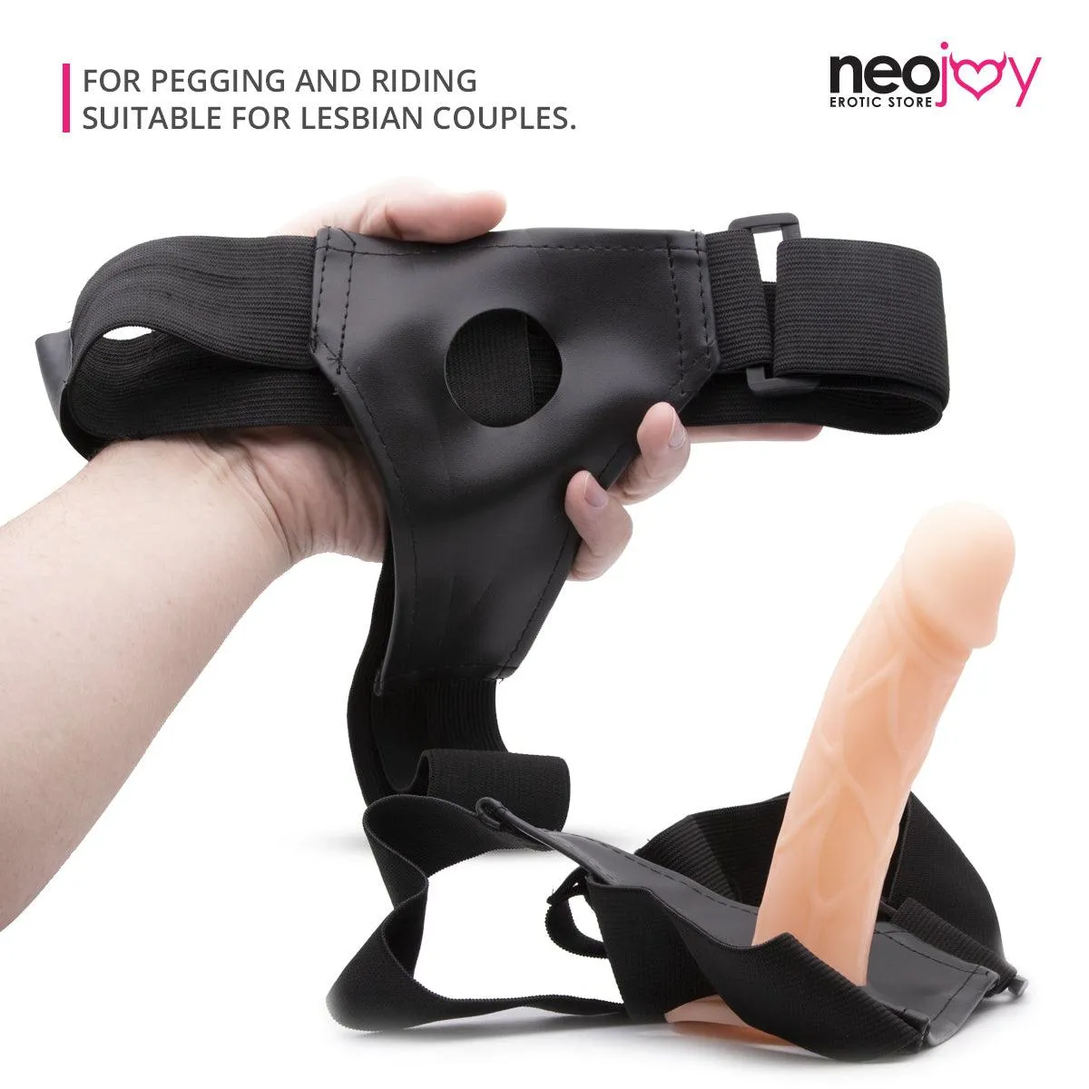 Neojoy Girthy Strap - Dildo Strap-On Harness - Sex Toy for Lesbian Couples Pegging Riding - G-Spot Penetration