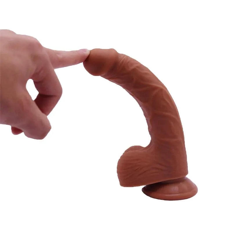 Neojoy - Realstic Silicone Dildo With Suction Cup - 22.5cm - 365gm - Flesh