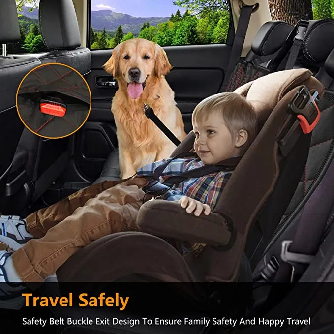 New Dog Car Seat Cover,100% Waterproof Scratchproof Hammock with Mesh Windows for Pets Back Seat Protection Against Dirt for Cars, SUVs and Trucks