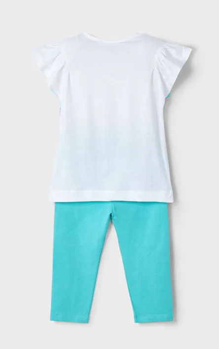 NEW SS25 Mayoral Girls Leggings Set 3711 Agate/74