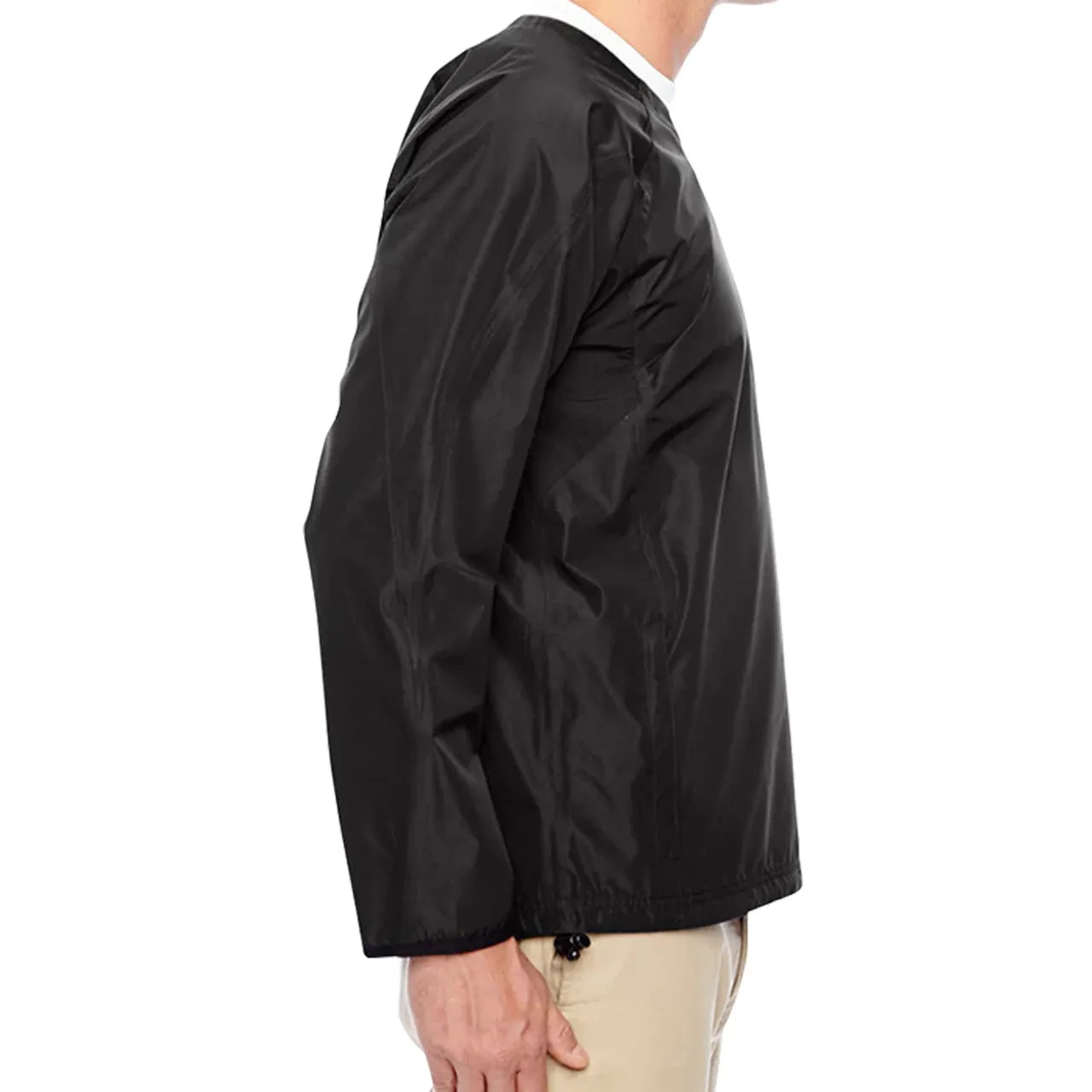 New Team 365 Men's Dominator Long sleeve Waterproof V-Neck Pullover Jacket, Black, Sz 2X