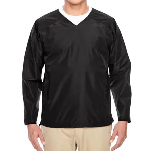 New Team 365 Men's Dominator Long sleeve Waterproof V-Neck Pullover Jacket, Black, Sz 2X