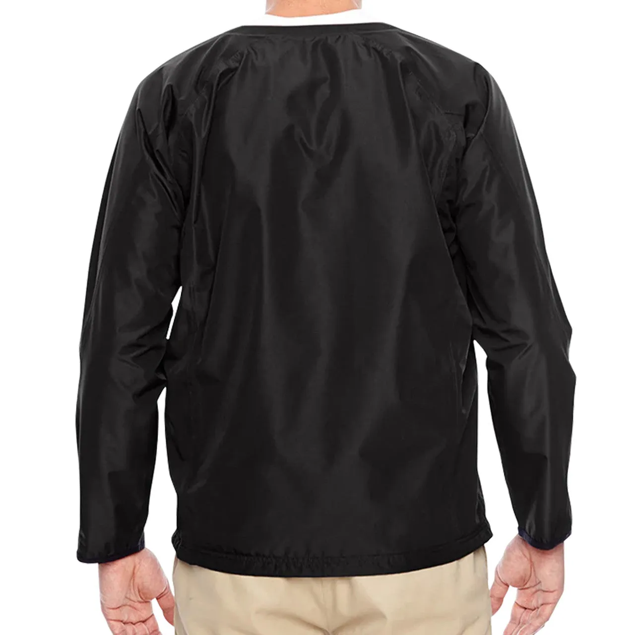 New Team 365 Men's Dominator Long sleeve Waterproof V-Neck Pullover Jacket, Black, Sz 2X