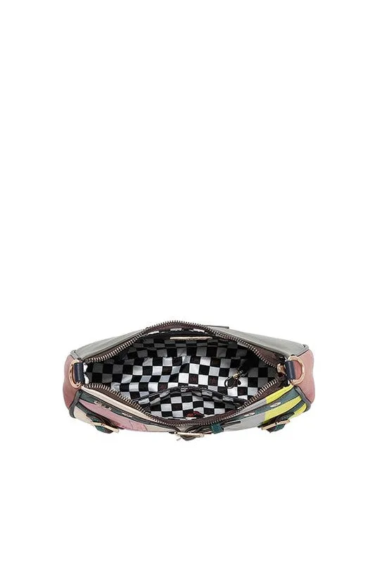 Nicole Lee USA Crescent Shaped Crossbody Bag