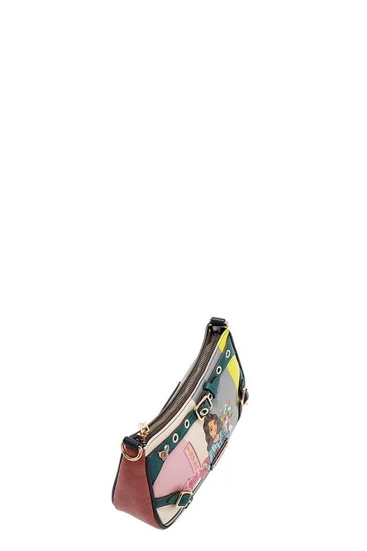 Nicole Lee USA Crescent Shaped Crossbody Bag