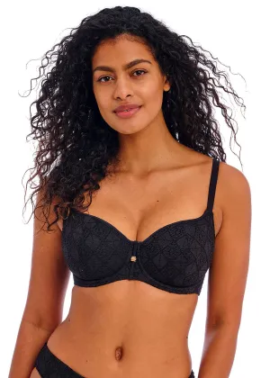 Nomad Nights Underwired Sweetheart Bikini Top In Black - Freya