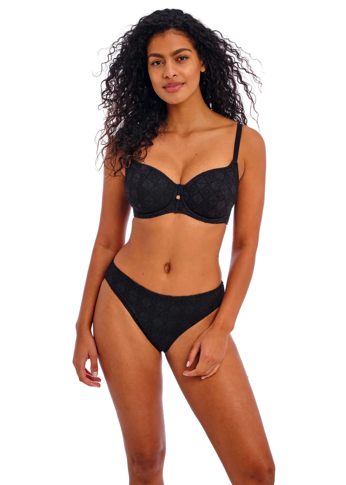 Nomad Nights Underwired Sweetheart Bikini Top In Black - Freya