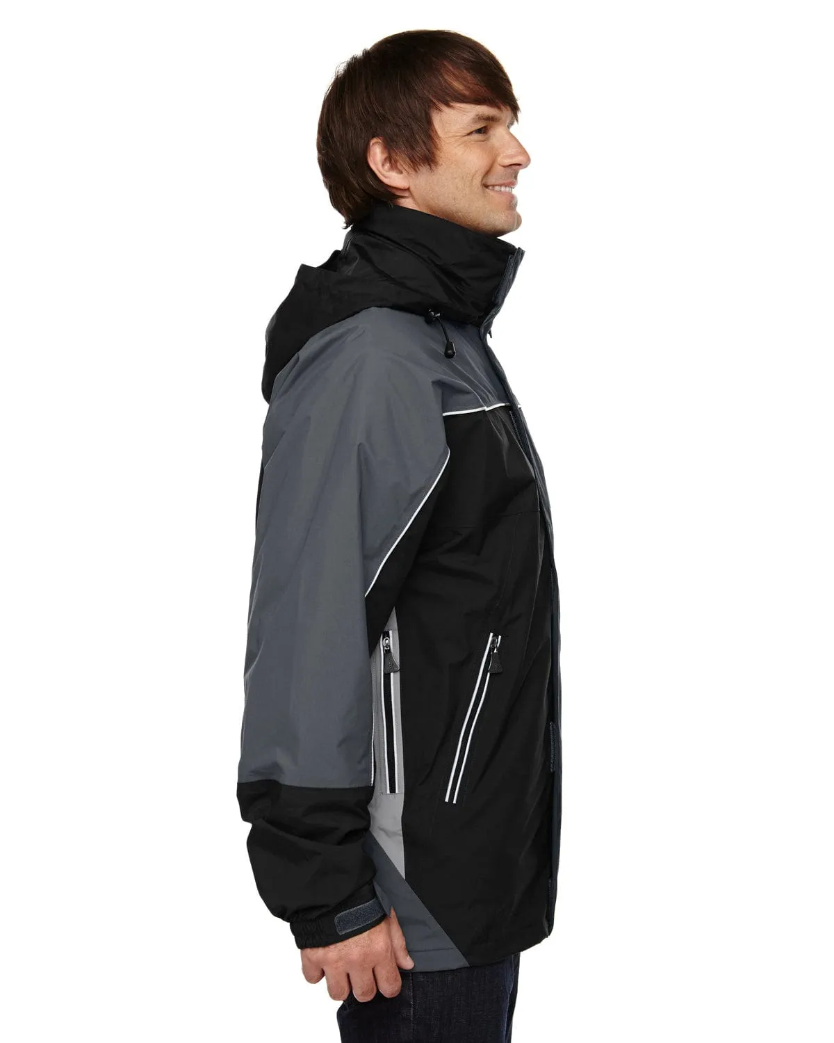 North End Mens Techno Performance 3-In-1 Mid-Length Jacket
