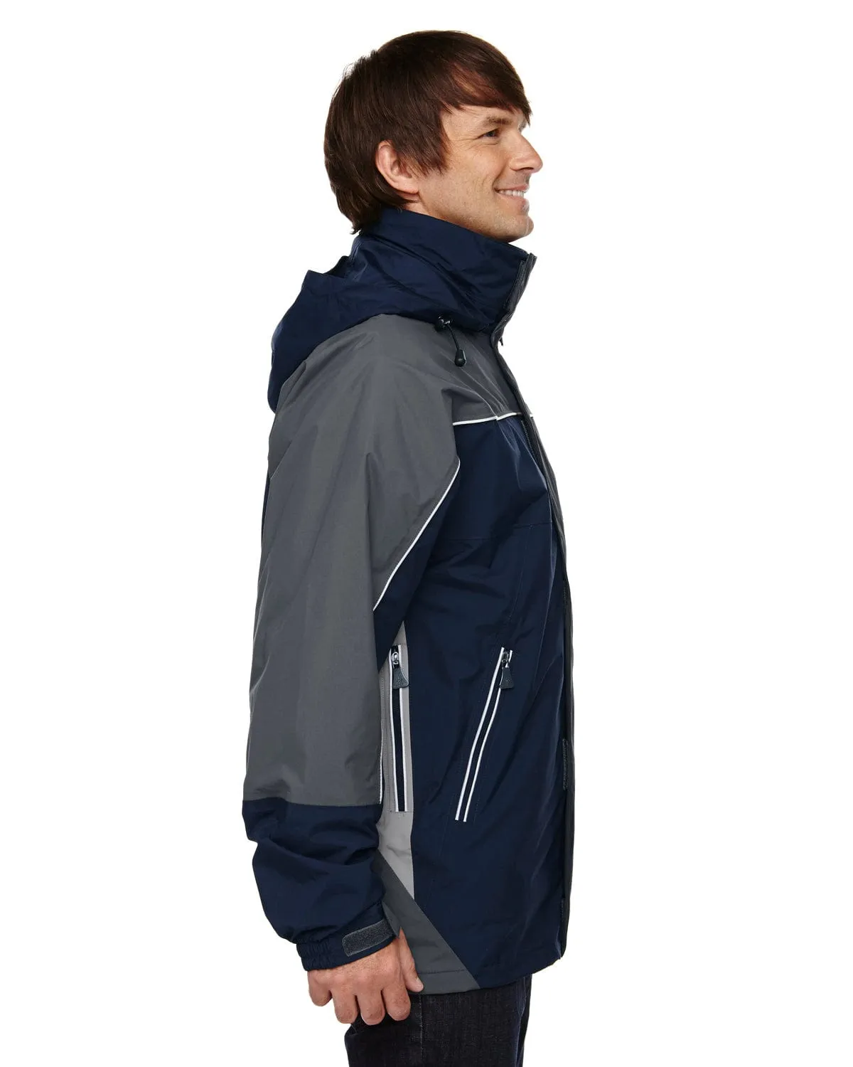 North End Mens Techno Performance 3-In-1 Mid-Length Jacket