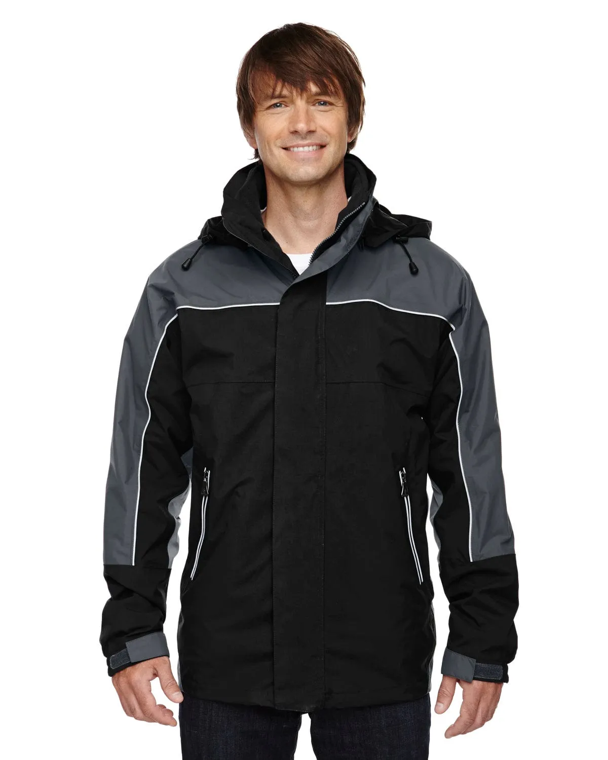 North End Mens Techno Performance 3-In-1 Mid-Length Jacket