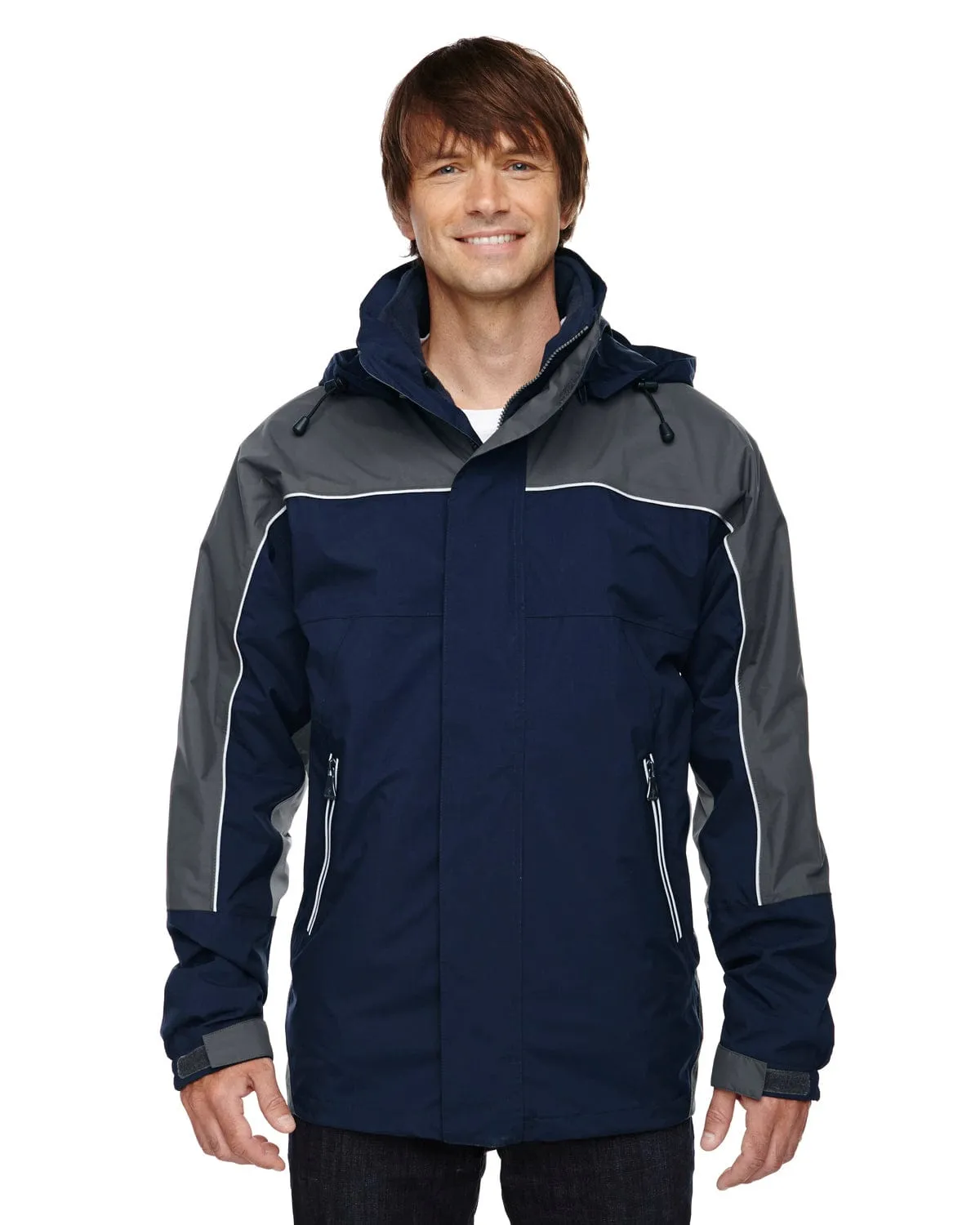 North End Mens Techno Performance 3-In-1 Mid-Length Jacket