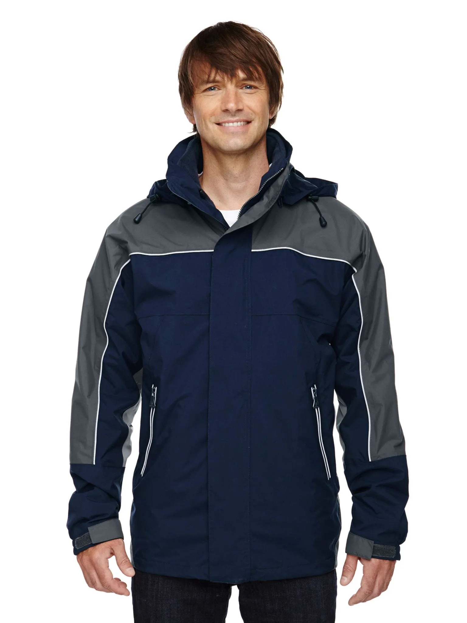 North End Mens Techno Performance 3-In-1 Mid-Length Jacket