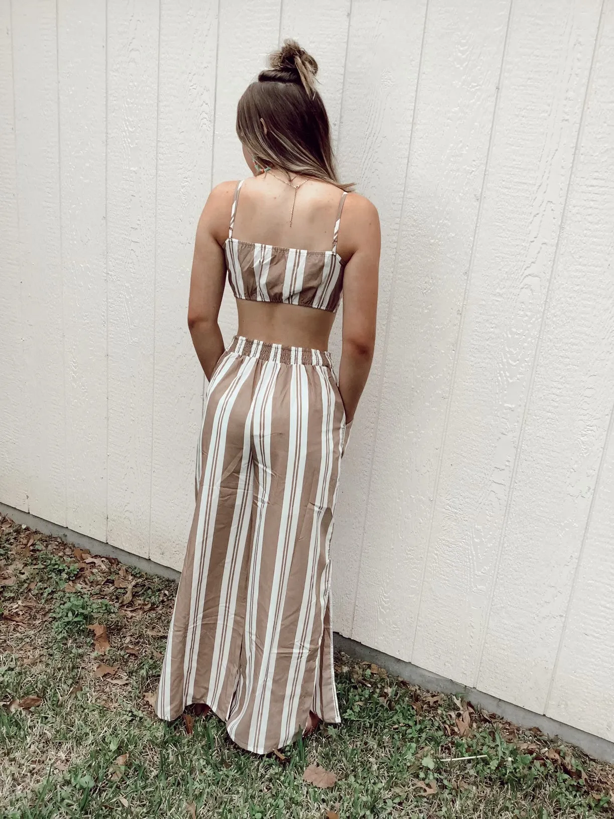 Nude 2 pc stripped set