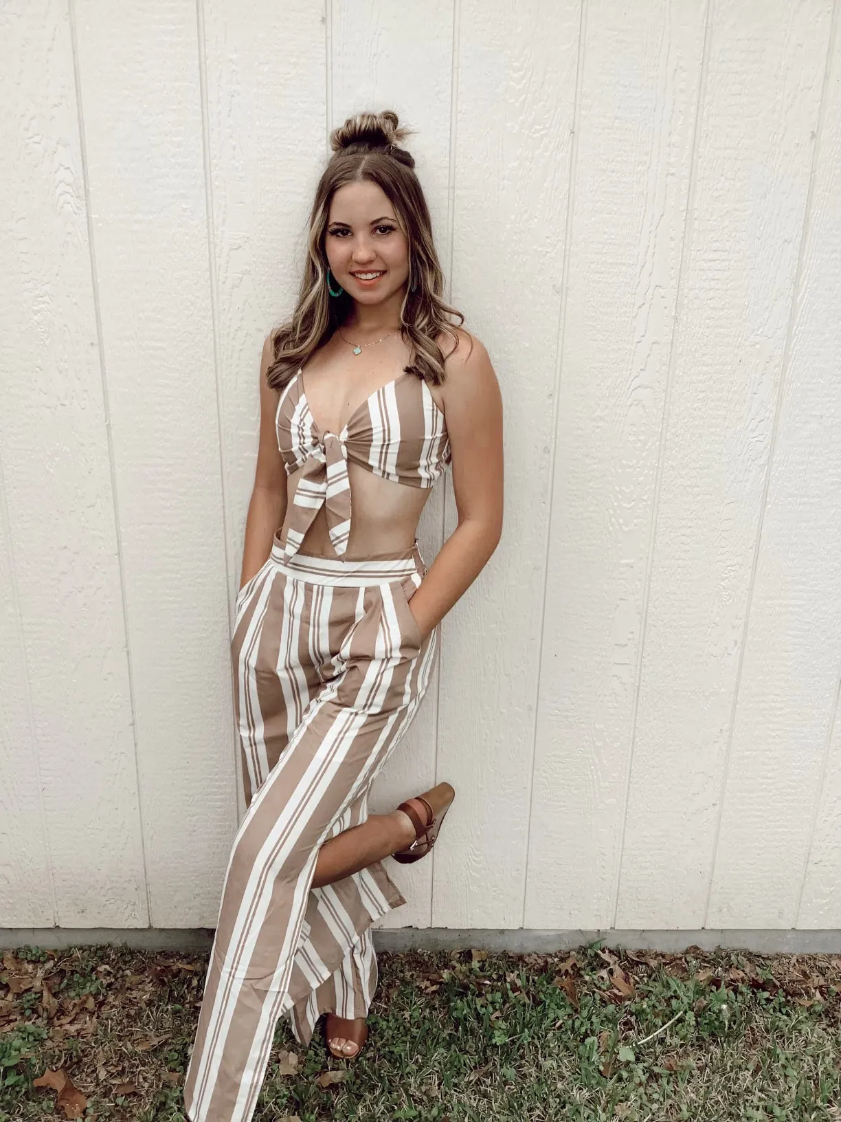 Nude 2 pc stripped set