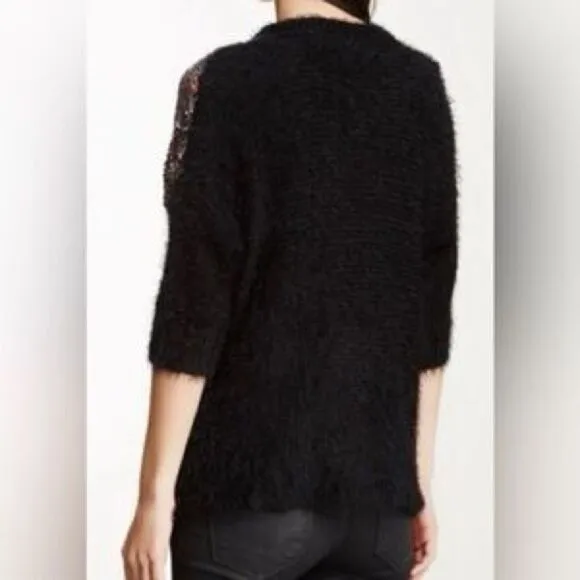 NWT ShuShu Patchwork Shag Sweater size L/ XL