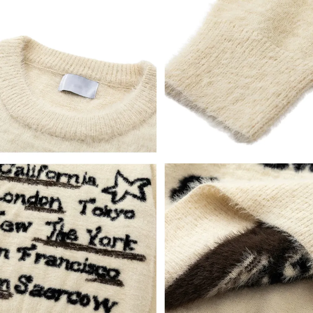 OOC' High Street Neutral Style Lettering Sweater