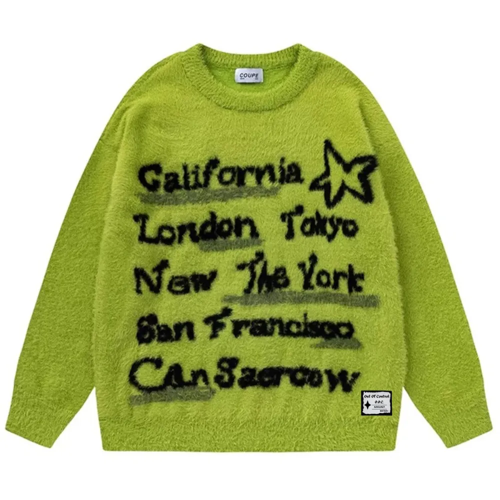 OOC' High Street Neutral Style Lettering Sweater