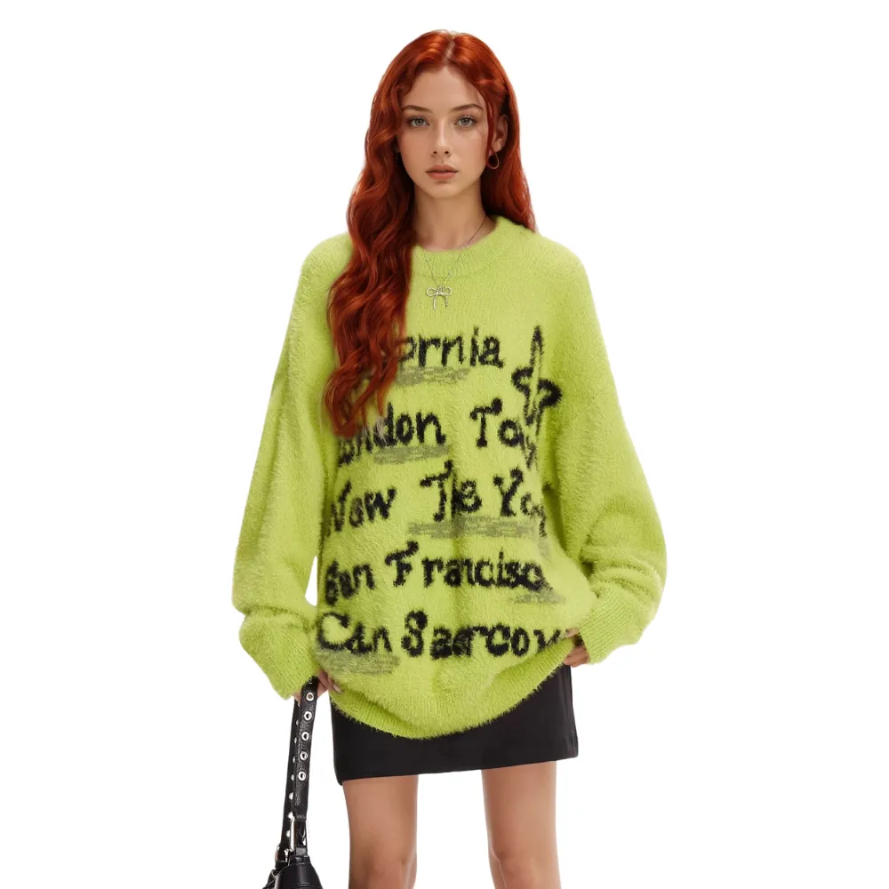 OOC' High Street Neutral Style Lettering Sweater