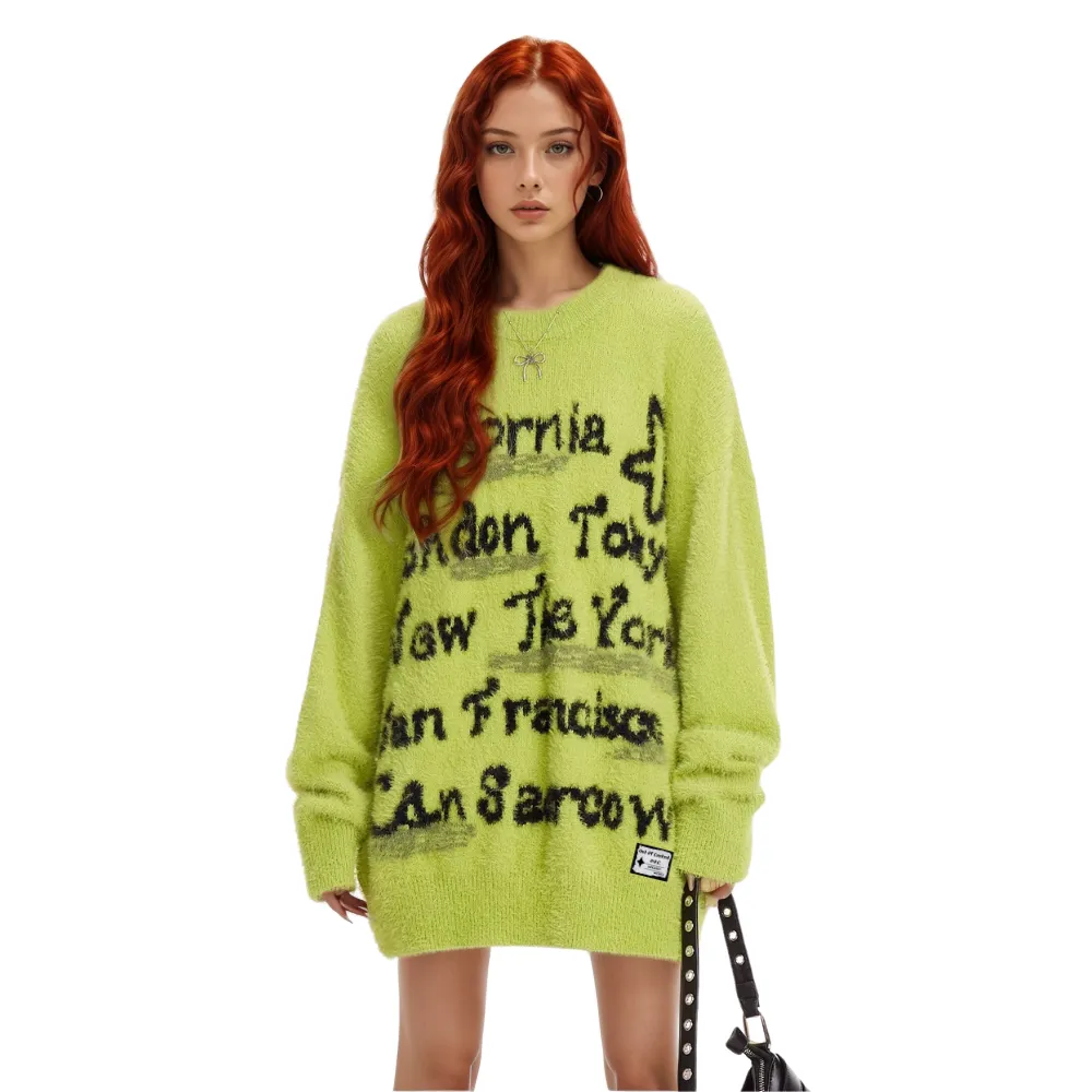 OOC' High Street Neutral Style Lettering Sweater