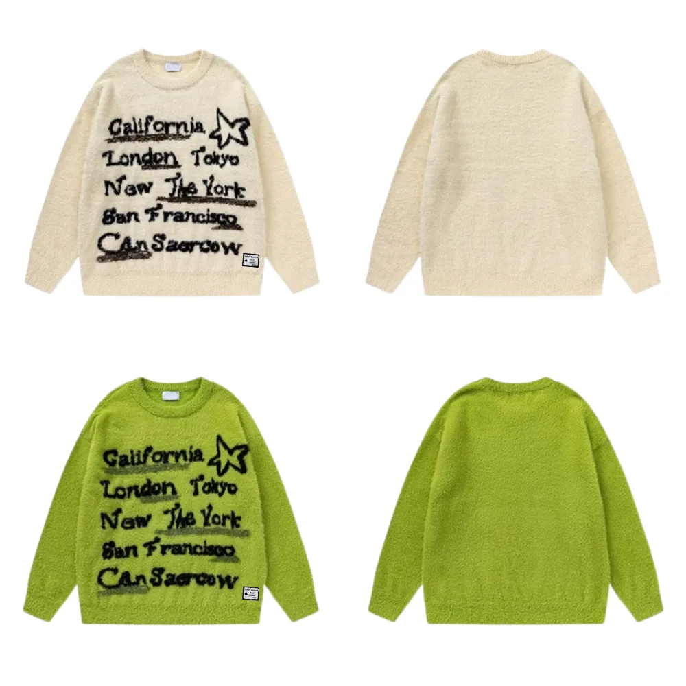 OOC' High Street Neutral Style Lettering Sweater