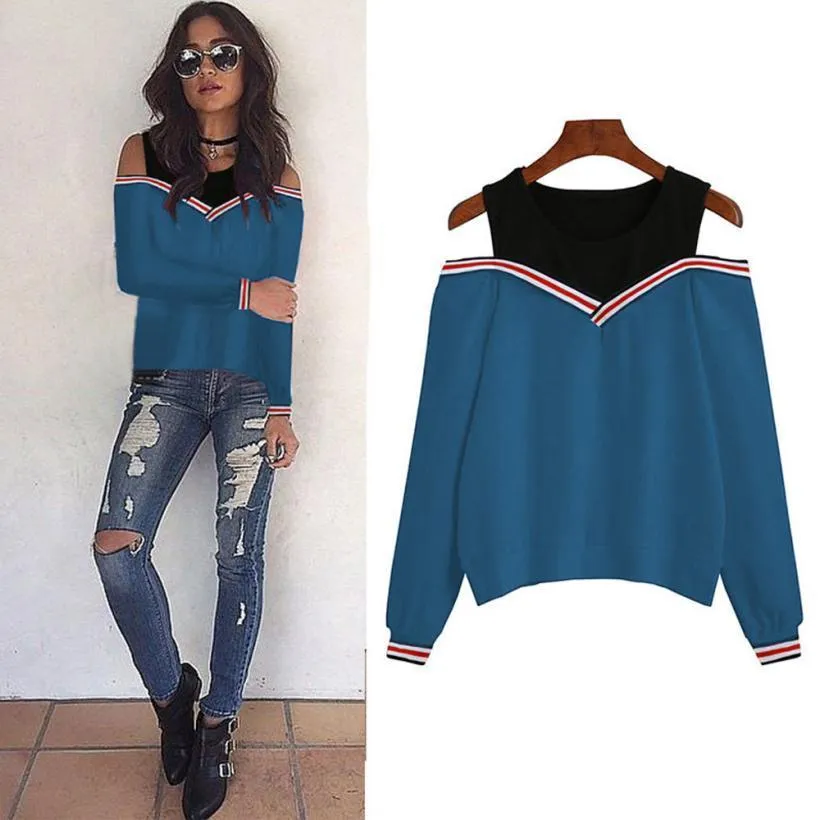 Open Shoulder Sweatshirt