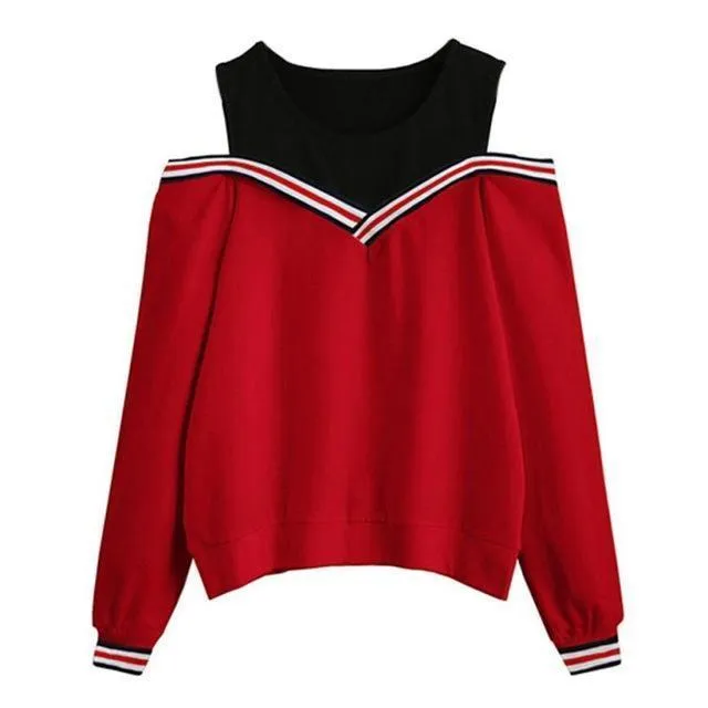 Open Shoulder Sweatshirt