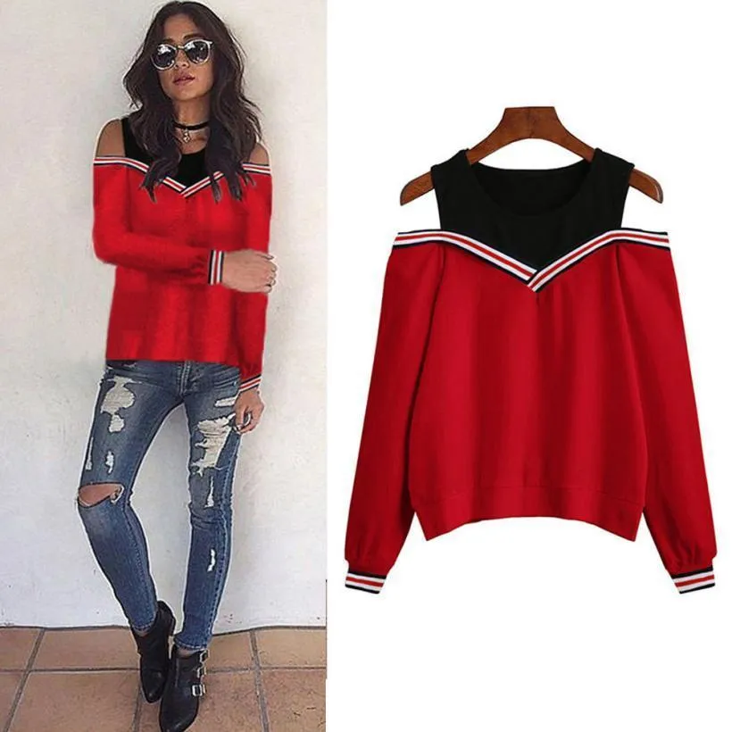 Open Shoulder Sweatshirt