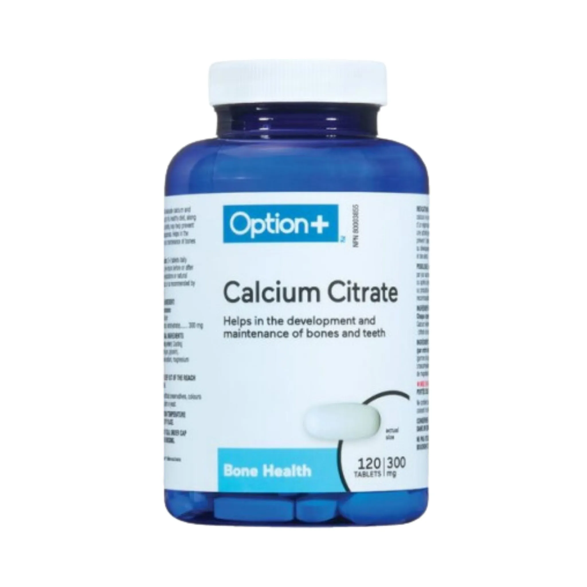Option  Calcium Citrate 300mg 120 Tablets