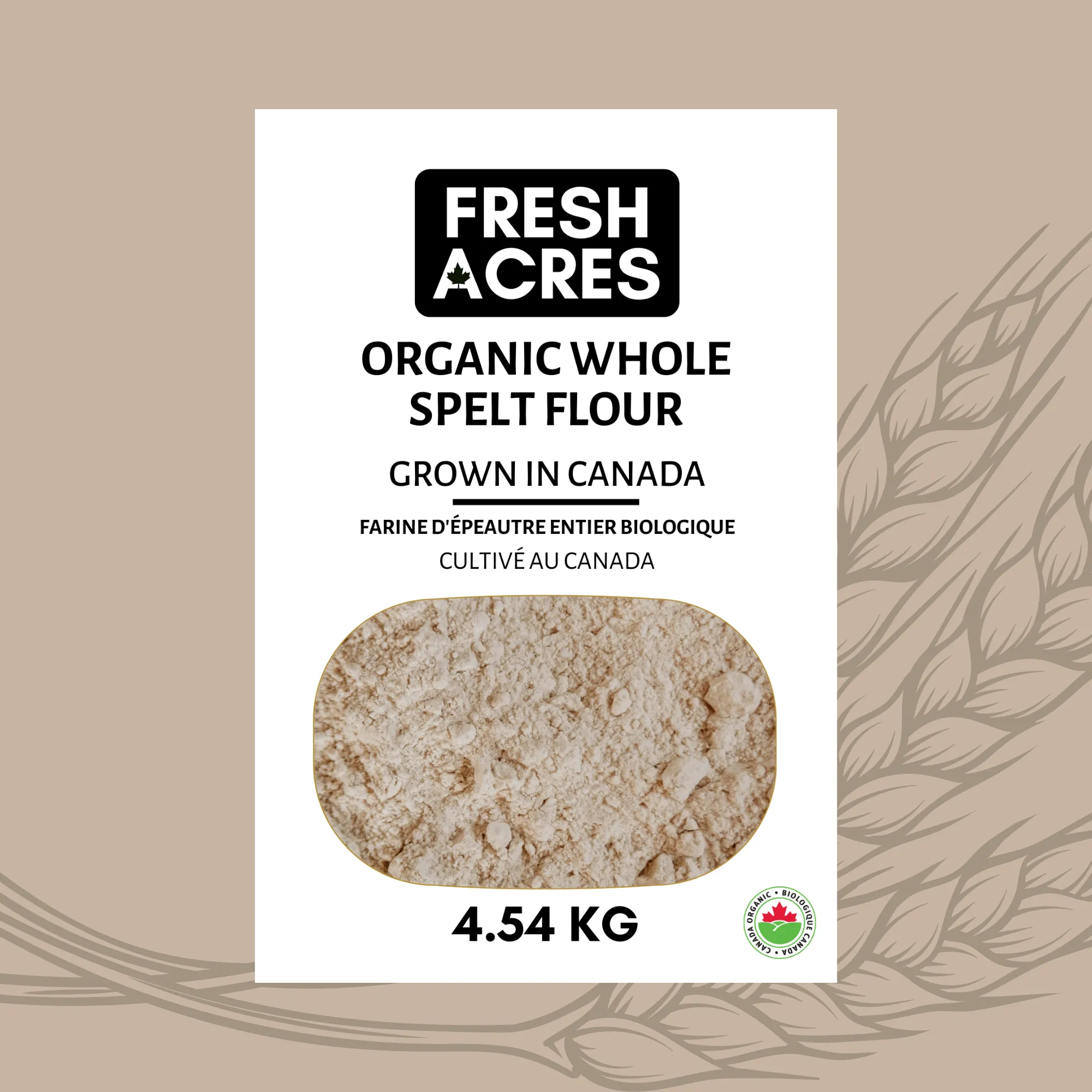 Organic Whole Spelt Flour - 4.54kg (10lb)