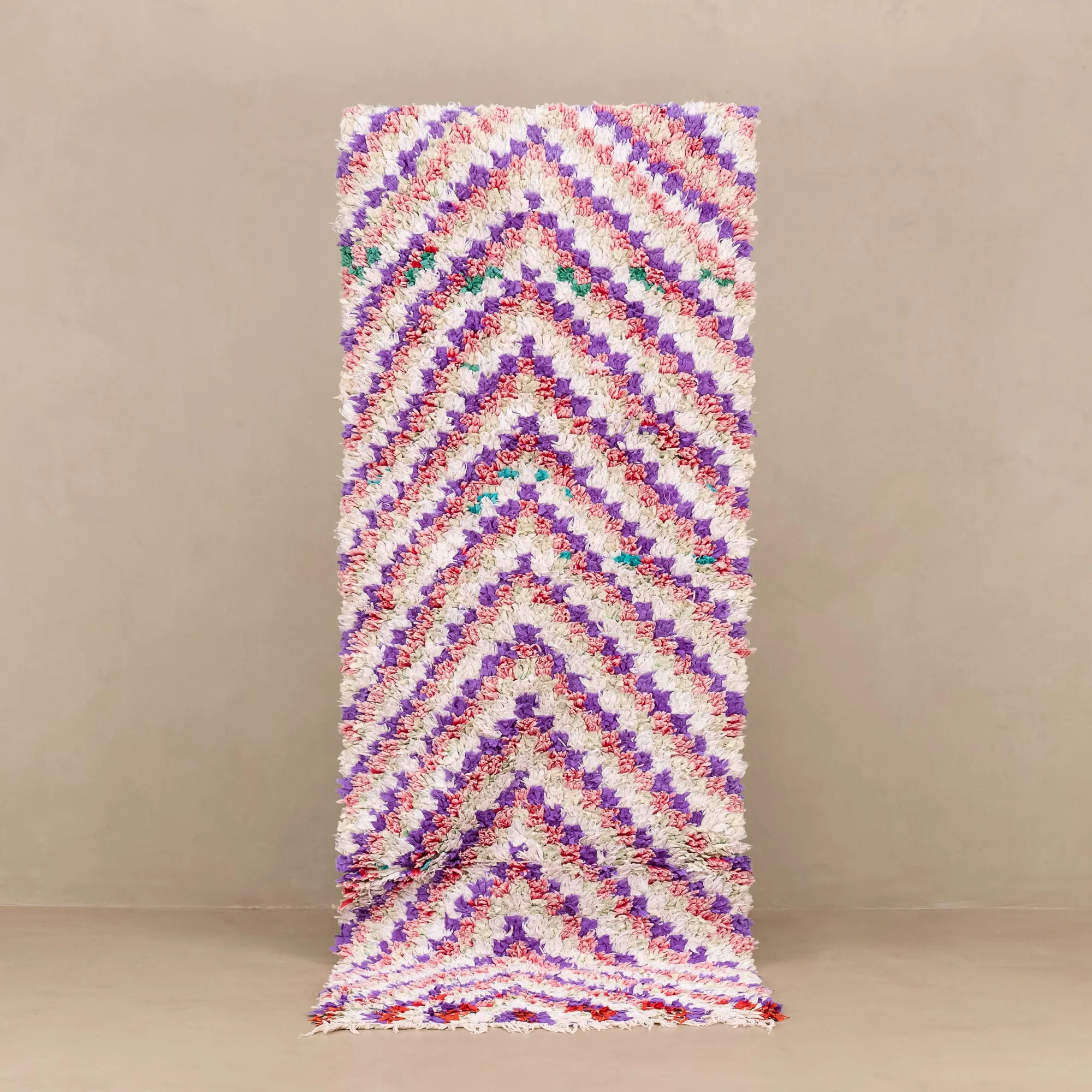 Ouahida - vintage boucherouite rug