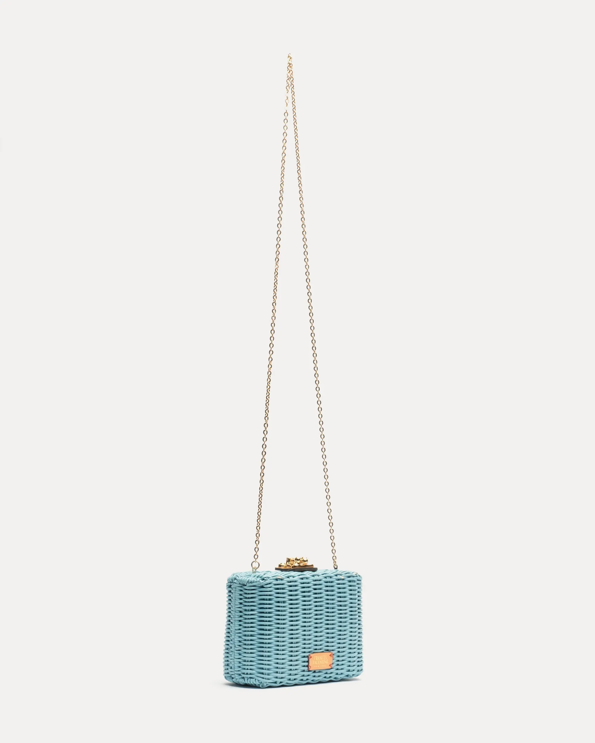 Paige Wicker Clutch - Light Blue