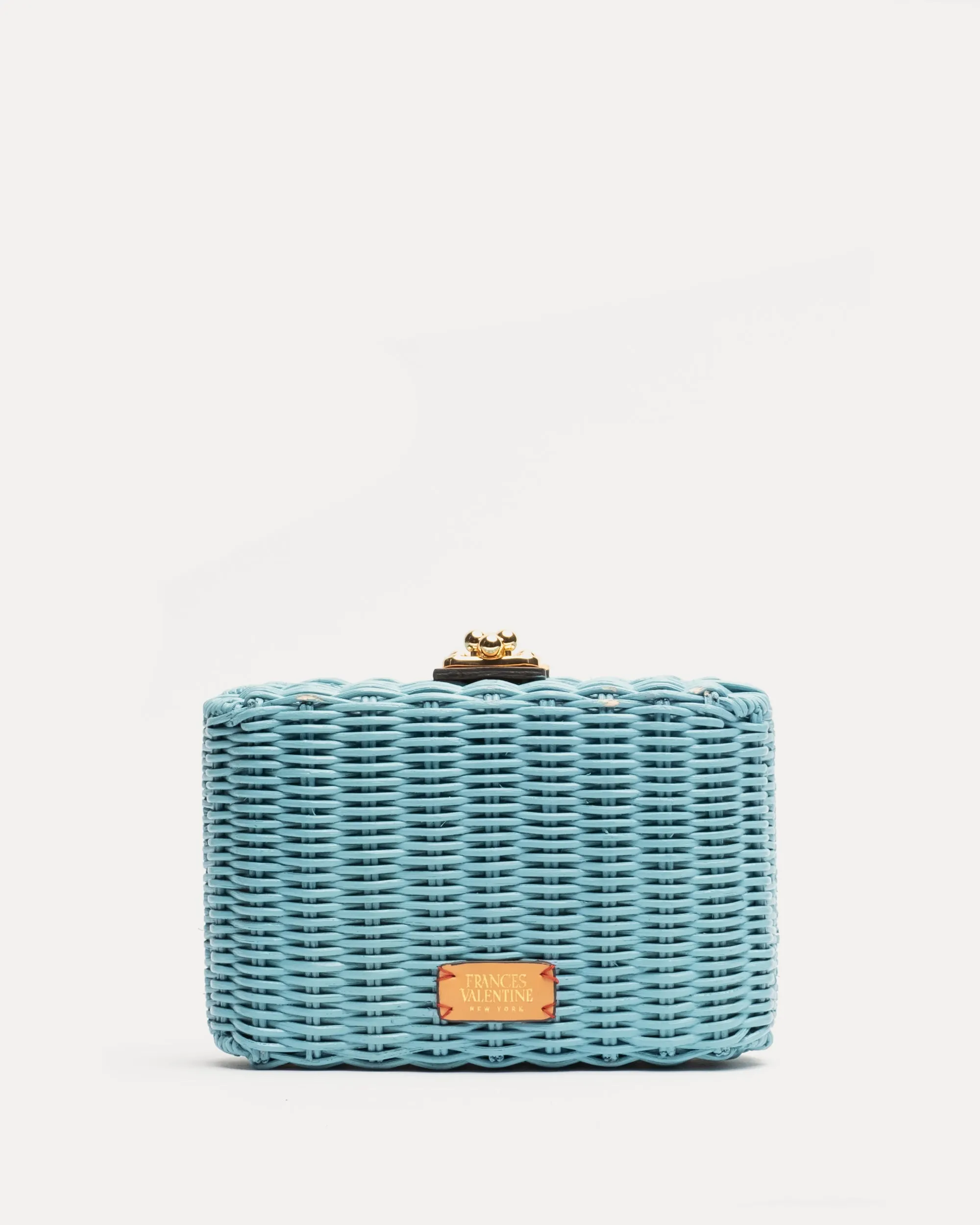 Paige Wicker Clutch - Light Blue