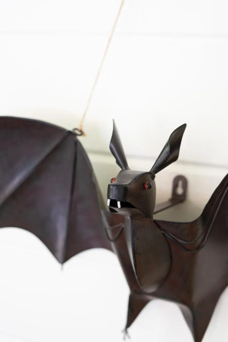 Painted Metal Bat Door Halloween Door Hanger (Pack of 2)