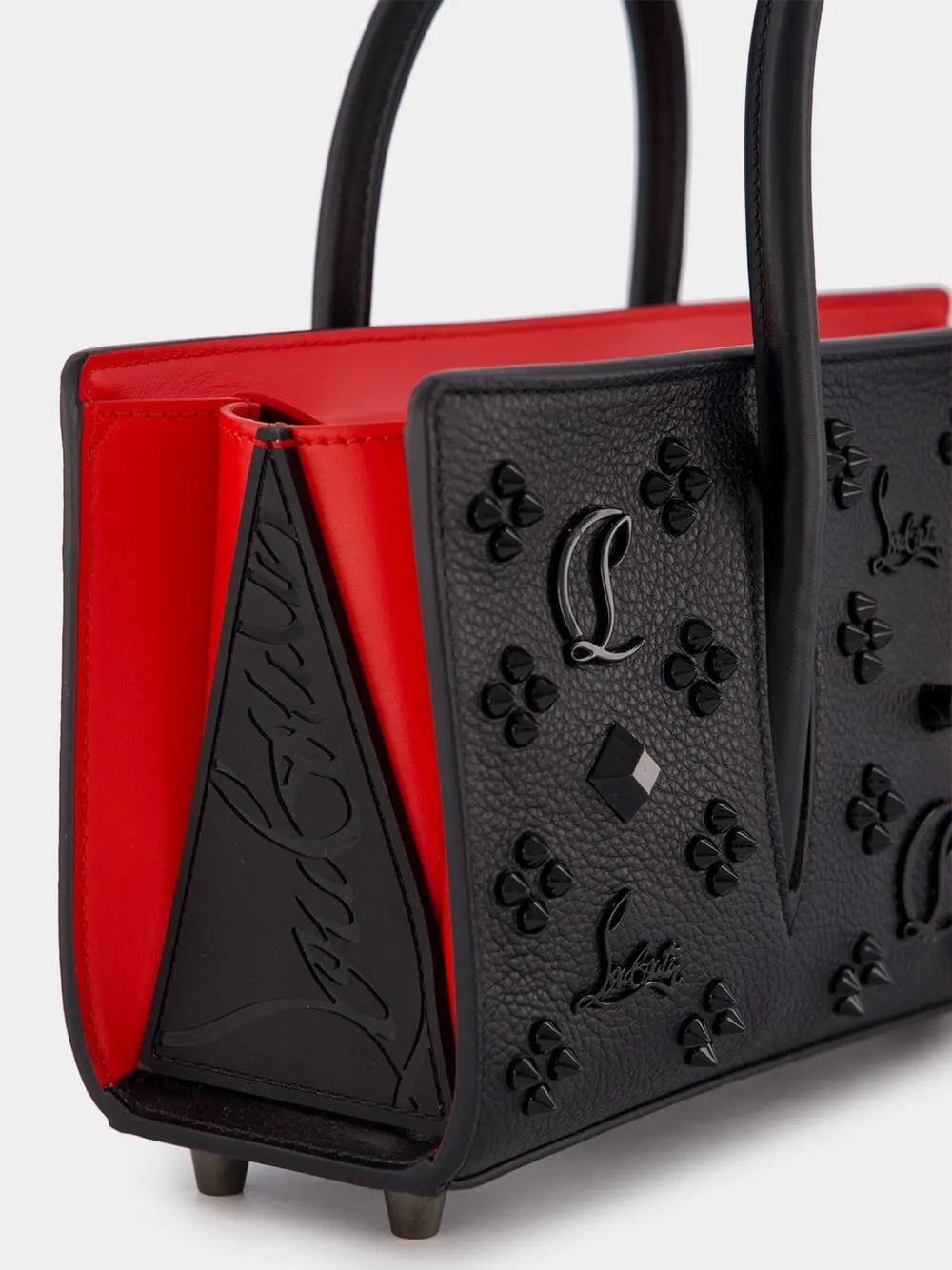 Paloma Spiked Grained Calf Leather Bag